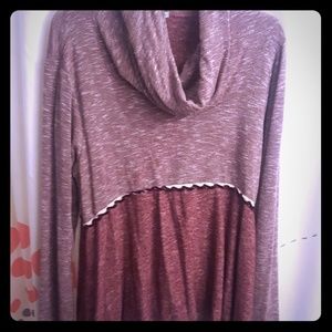 Burgundy long sleeve shirt